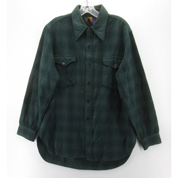VINTAGE Pendleton Shirt 16 1/2 Wool Shacket Western Dagger Collar 70s* - Picture 1 of 12